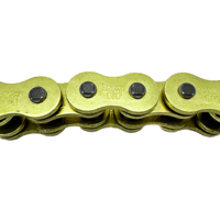 Chaîne de moto Gold Custom Link Count 520HV-120L, chaîne à rouleaux de transmission de haute qualité et durable pour pièces de moto