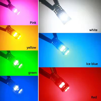 Ampoule LED Canbus 12V W5W T10 3030 6SMD 168 194 pour éclairage intérieur, plaque d'immatriculation, feux de position latéraux, vert, bleu, rouge, blanc