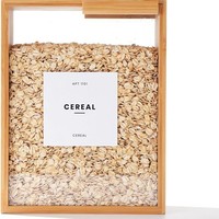 Distributeur de nouilles de riz facile à nettoyer Boîte de stockage de haricots en bois Scellement Récipient alimentaire Boîtes à couvercle coulissant