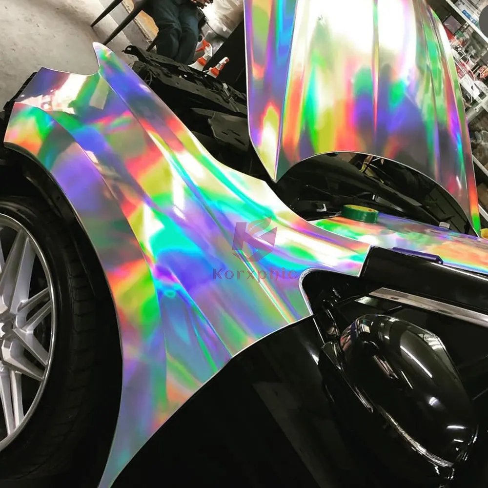 High Gloss Chrome Effect Holo Powder Car Paint Holográfica Sliver Pigmento