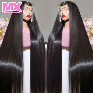 باروكة شعر بشري برازيلي خام بطول 32-40 بوصة، دانتيل أمامي كامل عالي الدقة 13×4، بدون غراء، باروكات شعر بشري طبيعي متوافقة مع بصيلات الشعر - Product Image 3