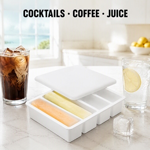 Bac à glaçons en silicone à quatre compartiments pour refroidir rapidement la bière et le whisky (vente en gros) - Product Image 4