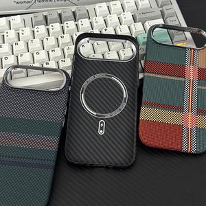 เคสแม่เหล็กเคฟลาร์สัมผัสนุ่มเหมือนผิวหนัง สำหรับ iPhone 17/17Air 16 15 14 <span class=keywords><strong>13</strong></span> <span class=keywords><strong>Pro</strong></span> <span class=keywords><strong>Max</strong></span> ป้องกันการตกกระแทกแบบรอบด้าน - Product Image 2