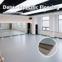 Revêtement de sol en PVC plat et lisse HANLI 5,5 mm, tapis imperméable et résistant à l'usure pour les cours de danse des enfants