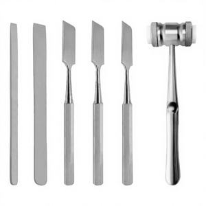 Kit de Osteotomos Veterinarios con Martillo para Animales Pequeños, Juego de Instrumentos Quirúrgicos Manuales de Acero Inoxidable de Vaslcare - Product Image 1