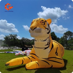 Modè<span class=keywords><strong>le</strong></span> de tigre gonflable géant avec éclairage LED, mascotte gonflable en forme de tigre pour parc à thème - Product Image 2