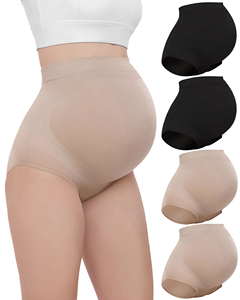 FLW Nouveautés Culotte de Maternité Élastique Taille Haute <span class=keywords><strong>Femme</strong></span> Sans Couture Yoga Couvrant le Ventre - Product Image 1