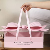 Groothandel Recycleerbare Bloemvormige Rechthoekige Matt Gelamineerde Bakpapier Liner Karton Transparante Fruit Geschenkdoos Bruiloft