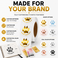 Étiquettes personnalisées en feuille d'or pour aliments pour animaux de compagnie, autocollants blancs en BOPP découpés à la forme pour sacs, boîtes et bocaux de friandises, impression OEM