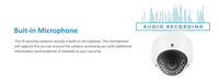 6MP PoE IP Außen-Dome-Überwachungskamera Sicherheitskameras mit Audioeingang, Weitwinkel 2,8mm Objektiv HIK NVR Kompatibel