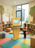 Kioscos de Autopago para Bibliotecas HAUMR con Forma de Oso, Kiosco de Biblioteca con RFID para Escuelas Primarias y Jardines de Infancia, Máquina de Autoservicio de Libros