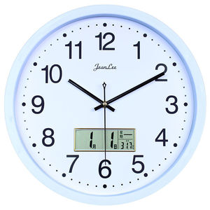 Orologio da Parete in Plastica con Display Digitale, Stile Art Déco, al Quarzo, Decorazione per Casa e Ufficio, LUMINOVA, con Mese, Data, Giorno e Temperatura - Product Image 3