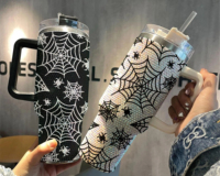 2024 plus récent toile d'araignée merveilleux rose strass Bling clouté bière tasse bouteille d'eau pleine Bling gobelet strass 40oz gobelet
