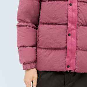 Men's Hooded Puffer Jacket With Stand Collar Button Closure Windproof <b>Winter</b> Casual Coat Regular Fit Thick <b>Quilted</b> Design - Product Image 5