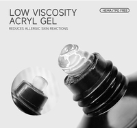 Nouveauté LED UV Kit pour ongles en gel acrylique avec lampe 15ml de gel dur transparent poly pour art et salon échantillon gratuit de gel acrylique