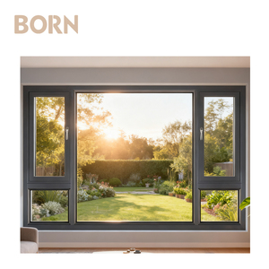 Ventanas abatibles de vidrio templado laminado con marco de aluminio roto térmicamente resistente al calor para escuelas de Sunny Region - Product Image 2