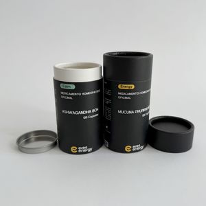 100% Biodegradable Wholesale Paper Tube for Bottle with Eva Cylinder Paper Package Perfume Container with <b>Gap</b> Matte Black Box - Product Image 2