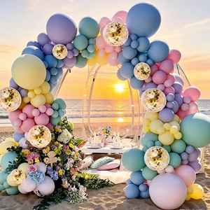 Nouveauté Décoration <span class=keywords><strong>de</strong></span> fête d'anniversaire, <span class=keywords><strong>de</strong></span> baby shower ou <span class=keywords><strong>de</strong></span> mariage – Kits d'<span class=keywords><strong>arche</strong></span> <span class=keywords><strong>de</strong></span> ballons en latex 117 pièces couleurs macaron, guirlandes <span class=keywords><strong>de</strong></span> ballons pastel en latex - Product Image 1