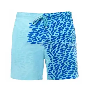 Beach Shorts Men Magical Color Change Swimming Shorts Trunks Summer Swimsuit Swimwear Shorts Quick-Drying Men's Beach Swimsuit