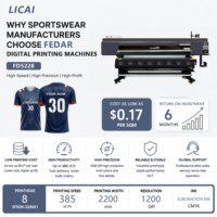 Imprimante à sublimation haute vitesse Fedar FD5228E à 8 têtes, anti-séchage en veille, pour l'impression de tissus de vêtements de sport et d'habillement