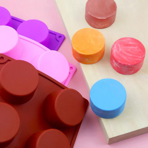 Moule en silicone Early Riser, 8 cavités rondes, pour gâteaux, chocolat, savon, gelée, muffins, cupcakes, décoration de gâteaux, pâtisserie - Product Image 2