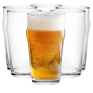 Verres à bière transparents de 500 ml avec impression personnalisée, conception empilable, logo sur mesure, fabrication en gros OEM/ODM - Product Image 1