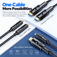 Câble AOC HDMI 2.0 en fibre optique Biaze 4K60Hz avec connecteur détachable pour installation longue distance pour TV, projecteur, lecteur DVD, moniteur