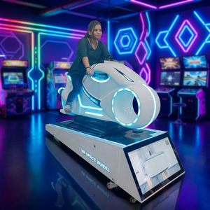 Simulador de Motocicleta VR 9D Dreamland, Atracción de Realidad Virtual Futurista con Base de Movimiento Dinámico y Espacio para Espectadores - Product Image 3