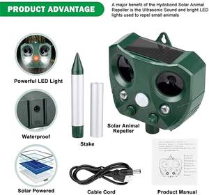 Saijzek AMZ Top vente OEM ODM ROHS répulsif à chat à énergie solaire épouvantail intelligent répulsif à ultrasons pour animaux sauvages - Product Image 5