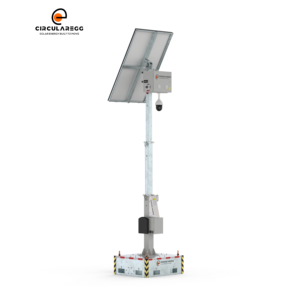 Remolque de Vigilancia Móvil Solar con Cámara CCTV para Construcción en Sitio, Disponible en Stock - Product Image 4