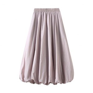 Nouvelle jupe mi-longue femme été 2025 – Collection Boutique – Taille haute amincissante, respirante, en polyester, taille naturelle, élégante – Vente en gros - Product Image 2