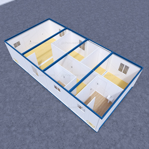 3 maisons conteneurs modernes, 2 chambres, plans de 20 à 40 pieds, dessins, maisons préfabriquées modulaires à 3 chambres avec salon, structure en acier - Product Image 4