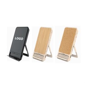 Support de téléphone à chargement sans fil Qi 2-en-1 15W pliable pour écran horizontal et vertical, double bobine, vente chaude - Product Image 1