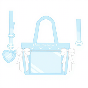 Bolsa de Mano <span class=keywords><strong>Ita</strong></span> de Gran Capacidad en Tela Satén Personalizada con Llavero de Corazón y Lazo de Cinta - Product Image 4