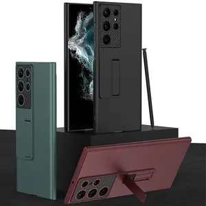 חדש Ultra Slim מט מחשב עמיד הלם Kickstand מחזיק קשיח טלפון Case כיסוי עבור סמסונג גלקסי S23 S23 בתוספת S23 Ultra כיסוי אחורי