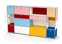 Meubles de salon modulaires en acier inoxydable, pliables, sans soudure, amovibles, avec billes filetées 1:1