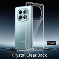 Coque de téléphone portable antichoc transparente rigide en PC pour Redmi Note 15 4/5G, coque PC TPU 2 en 1