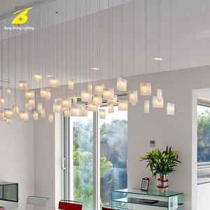 Plafonnier LED <span class=keywords><strong>carré</strong></span> givré Bang Sheng Lighting - Décoration minimaliste pour loft et résidence à plan ouvert - Product Image 6