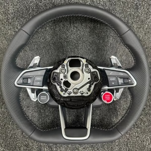 พวงมาลัยหนังสำหรับ <span class=keywords><strong>Audi</strong></span> <span class=keywords><strong>RS</strong></span> A3 A4L A5 A6L A7 <span class=keywords><strong>Q2</strong></span> Q3 S4 S5 อัพเกรด C7 R8 พวงมาลัยแบบกำหนดเอง คาร์บอนไฟเบอร์ - Product Image 1