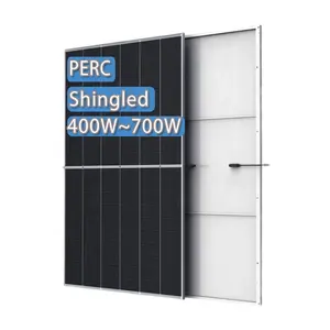 EU certified All black PERC 400w 500w half cell solar panel photovoltaic pv price 550w mono solar panels