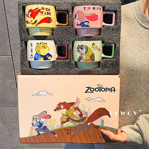 Taza de Cerámica <span class=keywords><strong>Disney</strong></span> con Asa, Diseño de Dibujos Animados y Caja de Regalo, Taza para Café, Leche, Regalo, Oficina y Navidad - Product Image 1