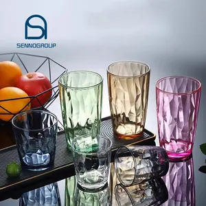 Plastic Polycarbonaat Harde Beker Gekleurde Cocktailbril Tuimelaar Drinkglas