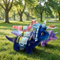 Leduole Amusement Dinosaure Animatronique Robotique Marchant pour Enfants en Fibre de Verre et Matériaux Métalliques