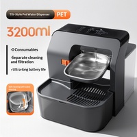 Meilleure vente transfrontalière : Distributeur d'eau pour chat à remplissage par le haut, avec réservoirs d'eau propre/salissée séparés, alimentation automatique sans fil pour animaux de compagnie