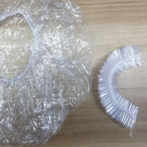 Custom 100~200Pcs Waterproof Thickening Elastic Bathing Cap Salon Hotel Travel Disposable Plastic PE Shower Cap for Unisex