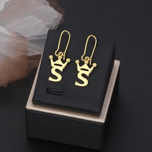 Pendientes Colgantes de Latón de Alta Calidad con Letras JXX, Bañados en Oro de 24K, Estilo Clásico, Venta al por Mayor Personalizada para Kiribati - Product Image 2