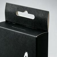 Boîte d'emballage suspendue pliable en carton, personnalisée en usine, écologique, avec pelliculage brillant et protection UV, pour l'électronique grand public