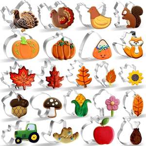 Dinde écureuil en acier inoxydable <span class=keywords><strong>emporte</strong></span>-pièce cortadores de galletas Thanksgiving biscuit biscuit moule ensemble pour la cuisson - Product Image 1