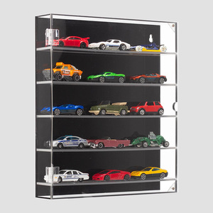 Vitrina acrílica para coches a escala 1/64, estantería para coches de juguete con puerta - España