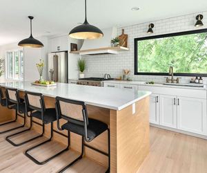 Armoires de cuisine modernes, modulaires, en bois, étanches, avec design 3D, pour villa, centre commercial, salle à manger - Product Image 2